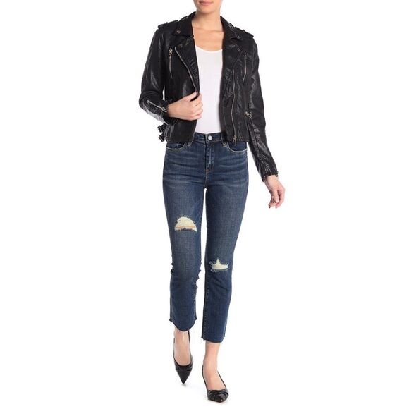 BlankNYC Bowery Distressed Crop Bootcut Jeans 26 - Picture 1 of 12
